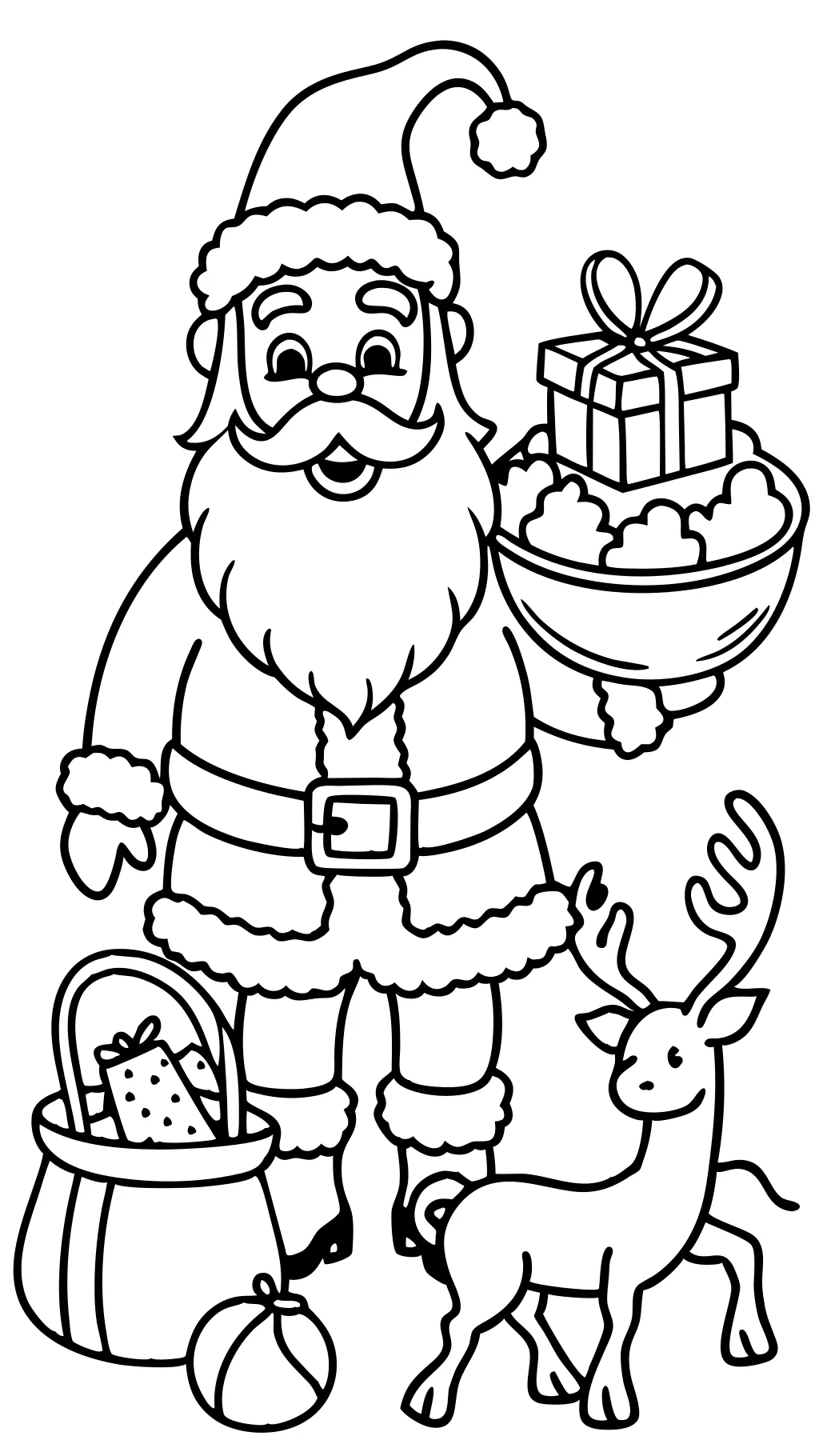 free santa coloring pages